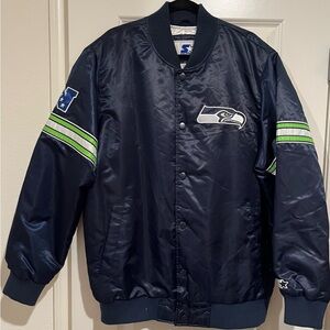 STARTER NFL Seattle Seahawks Satin Jacket Sz XL